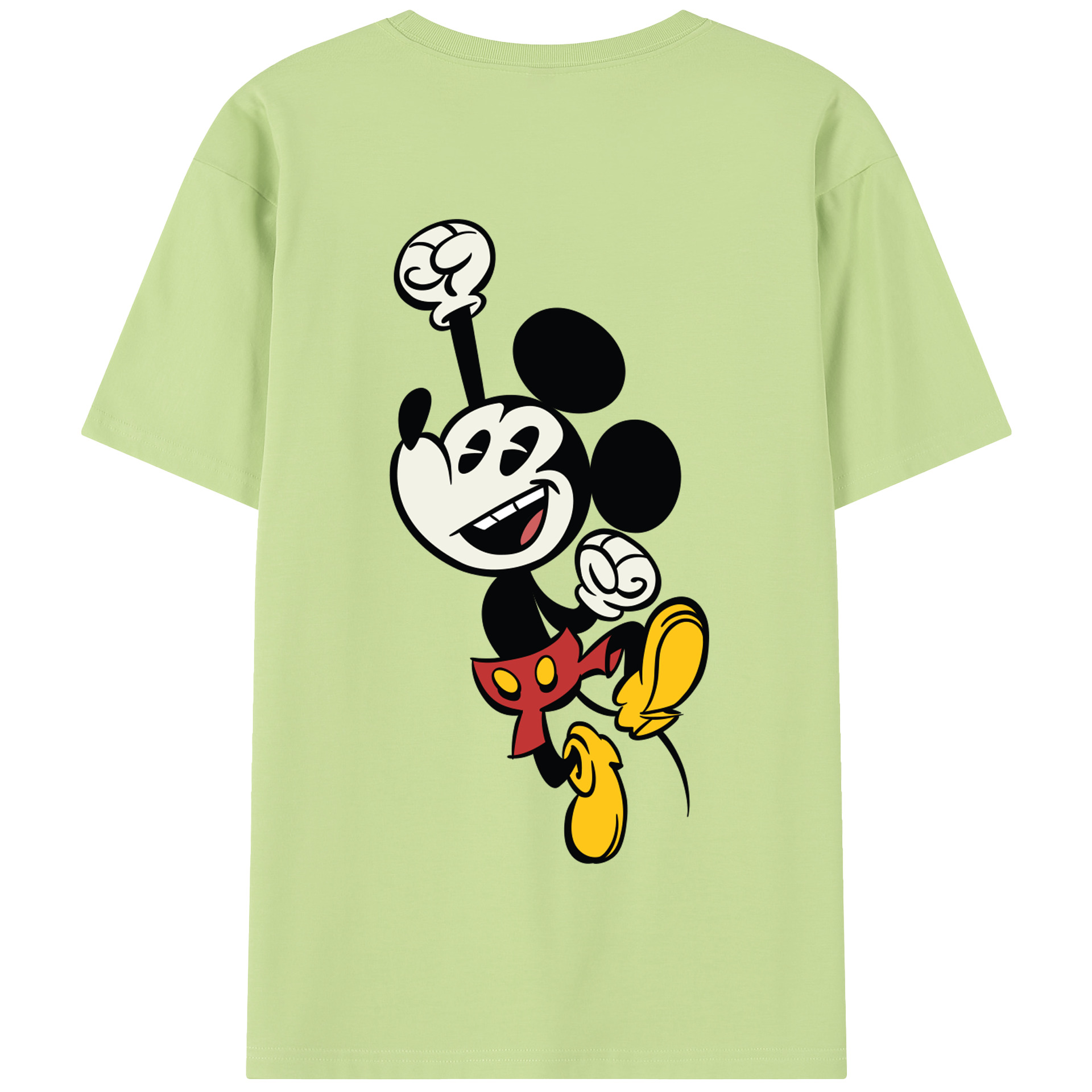 （画像用） ミッキーマウス Mickey Mouse 綿100％半袖Tシャツ（背面プリント）